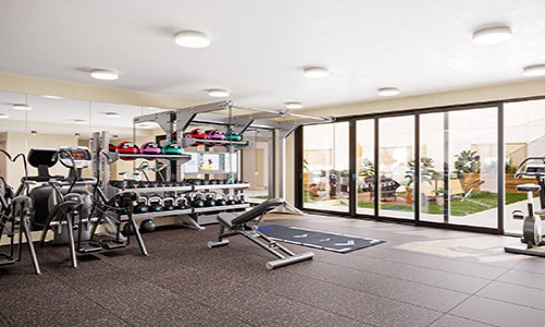 fitness center with open spaces